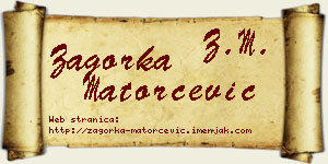 Zagorka Matorčević vizit kartica